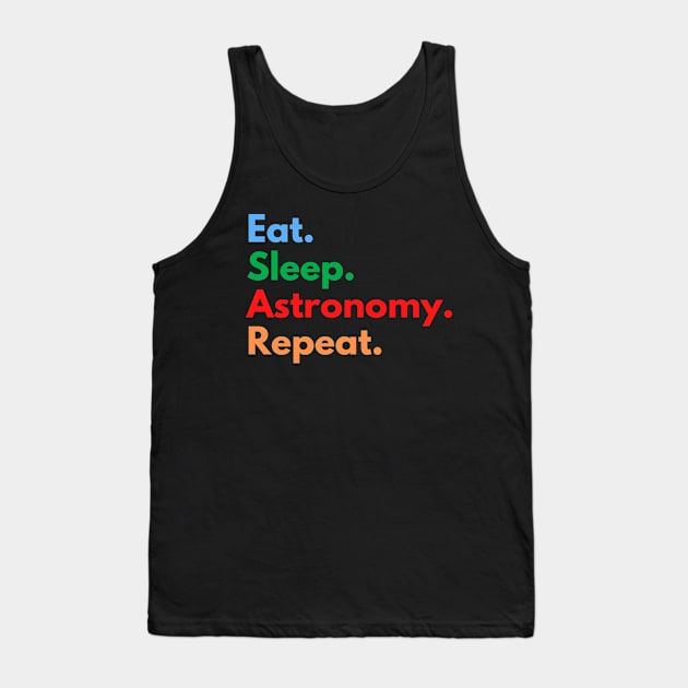 Eat. Sleep. Astronomy. Repeat. Tank Top by Eat Sleep Repeat